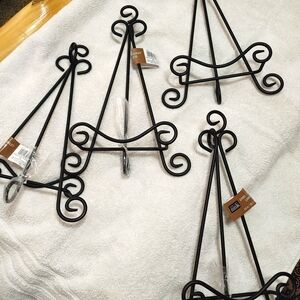 Set of four wrought iron picture holders a few little nicks